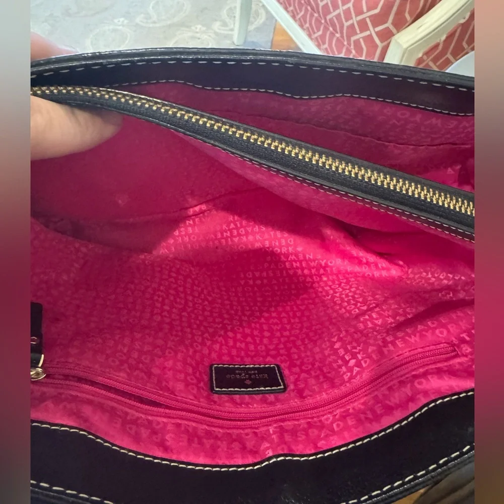 Kate Spade - Wellesley Quinn Black Satchel EUC  Classic Staple Bag/3 Compartment - Picture 6 of 9